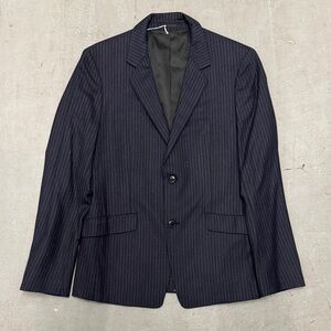 Theory Men's Dark Blue Striped Blazer